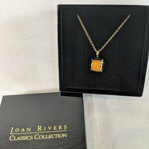Joan Rivers Classics Collection Black Gold Necklace Chain Pendant Changeable
